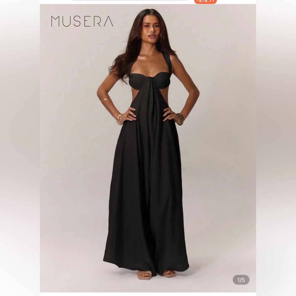 Sophisticated Black Backless Jumpsuit